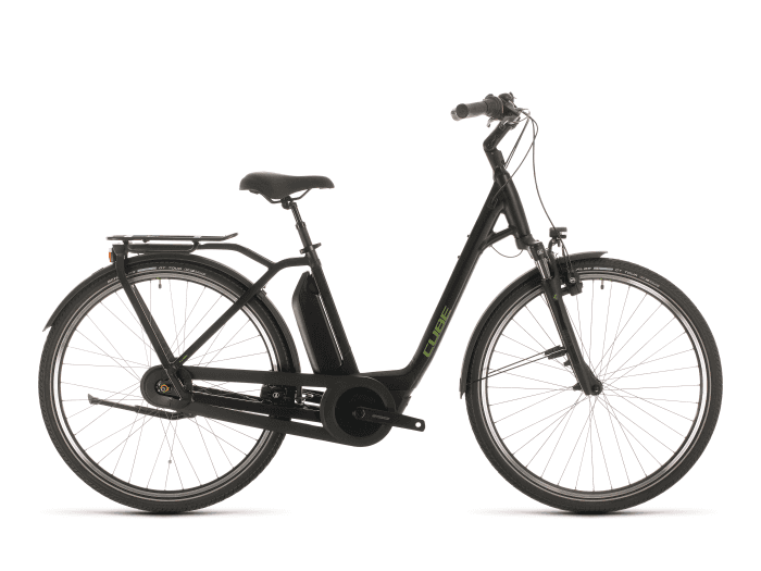 CUBE Town Hybrid Pro 400 Easy Entry 58 cm | black´n´green