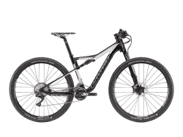 Cannondale Scalpel-Si Carbon 4 L | Jet Black w/ Fine Silver and Charcoal Gray - Gloss (SLV)
