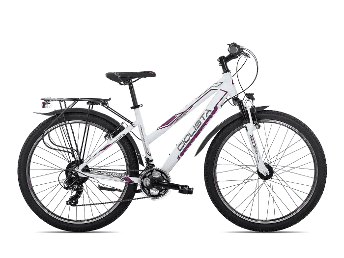 Ciclista Adventure 26″ Trapez | 38 cm | white violet grey