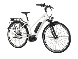 Gudereit EC-3 Damen Sport | 55 cm | weiß glanz | 500 Wh | Unterrohr | Rücktrittbremse