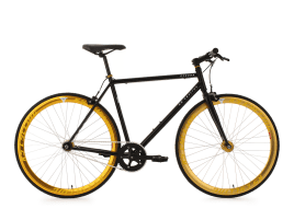 KS Cycling Fixie 28″ Pegado 59 cm | Schwarz-gold