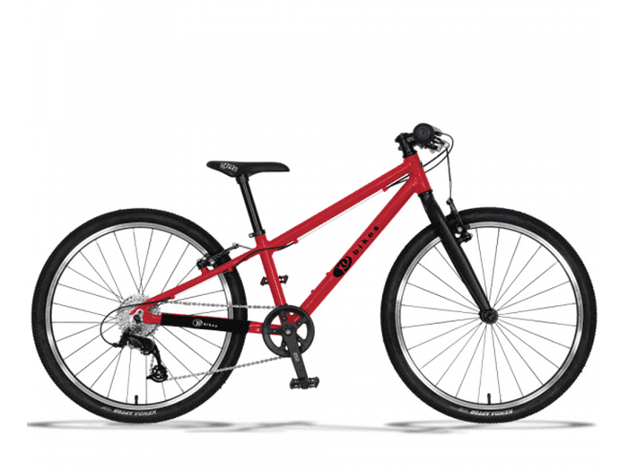 KUbikes 24S MTB rot | V-Brakes Aluminium, schwarz