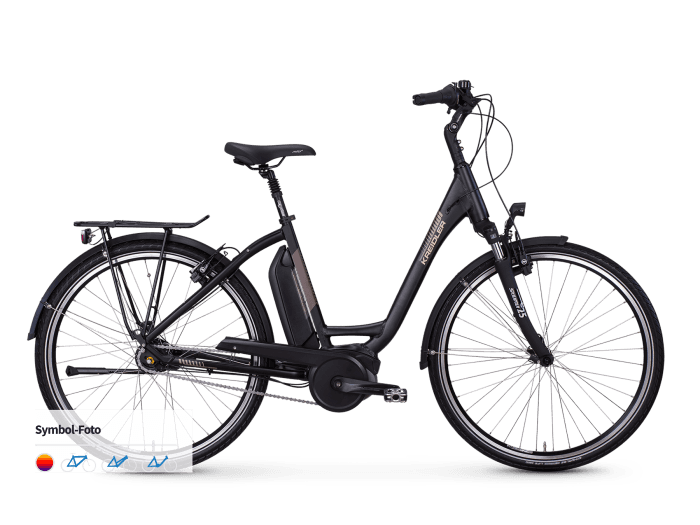 Kreidler Vitality Eco 6 Comfort 55 cm | schwarz matt | Freilauf