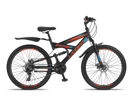 Licorne Bike Strong 2D 26″ | Schwarz/Blau/Orange