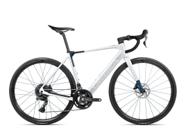 Orbea Gain M40 M | Halo Silver (Matt) - Blue Carbon View (Gloss)