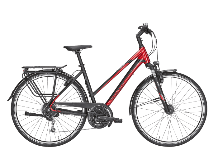 bergamont horizon 4.0 damen trekking fahrrad weiß rot 2018