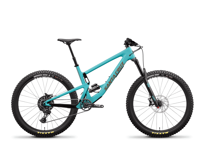 blue santa cruz mountain bike