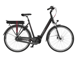 Vyber Ride E1 Damen | 49 cm | Night Black / Red | 378 Wh