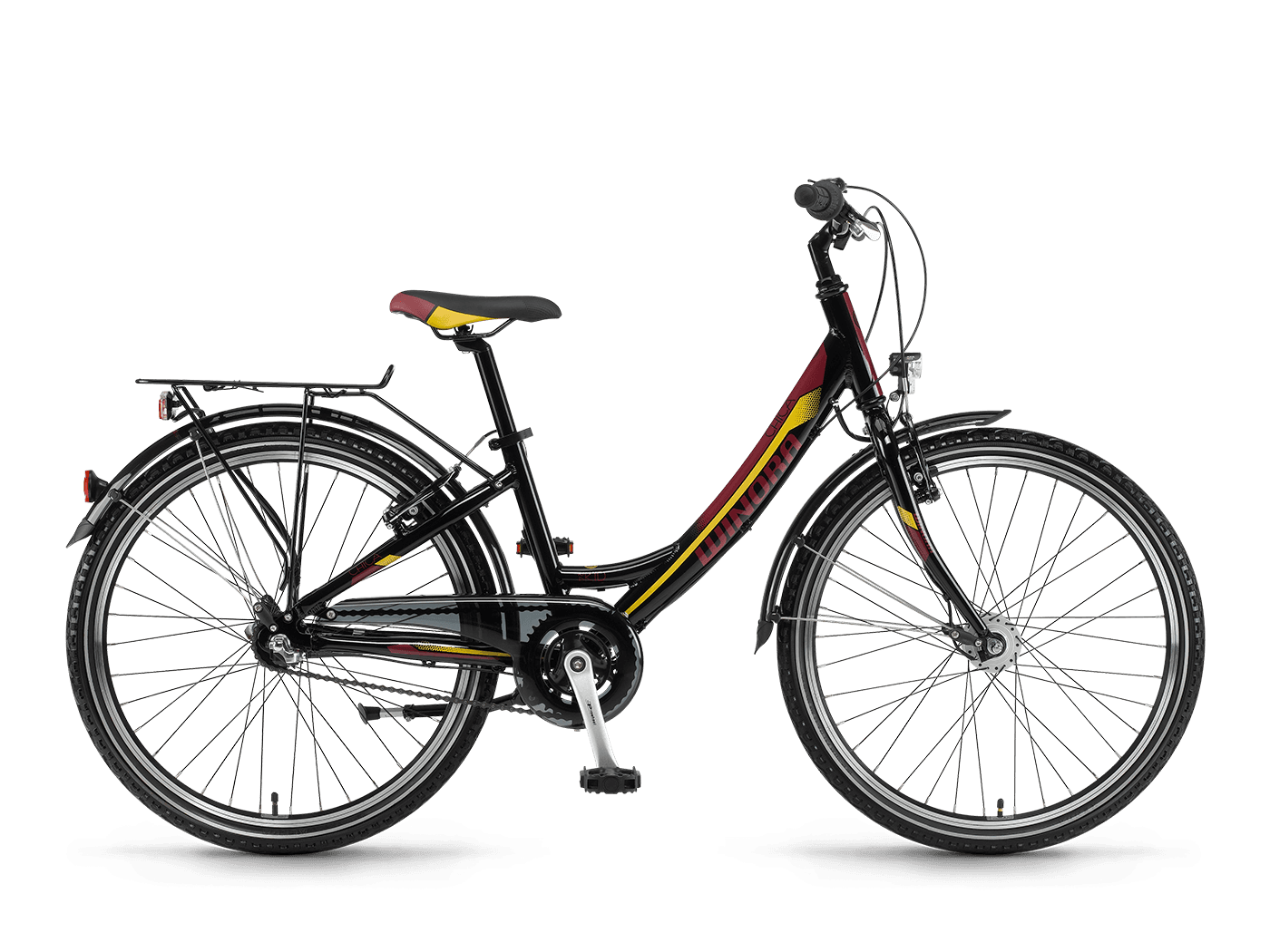 fahrrad prophete 24 3 gang schwarz weiss