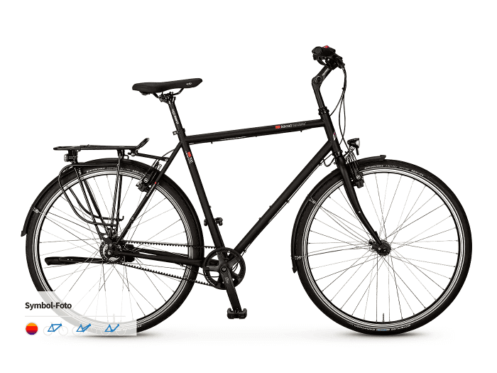 vsf fahrradmanufaktur T-300 Trapez | 45 cm | ebony metallic | Shimano Alfine 8-Gang Freilauf